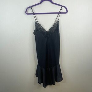 Vintage 70s Alana Gale Babydoll Chemise Medium Whimsigoth Fairy Lace Slip Dress